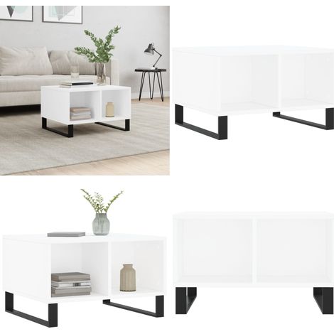Couchtisch Weiß 60x50x36,5 cm Holzwerkstoff - Couchtisch - Wohnzimmerstil - Weißer Couchtisch - Holzwerkstoff Möbel - Sideboard - Home & Living (1/5)