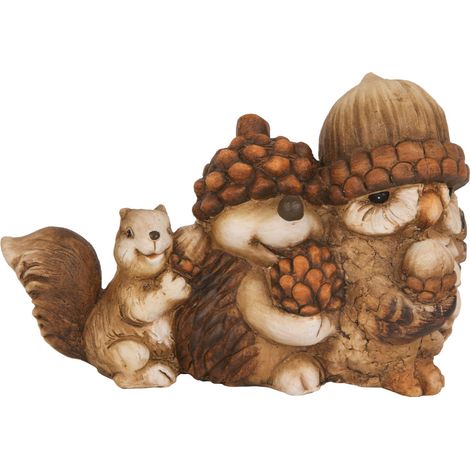 TrendLine Dekofigur Tiere Herbst Terracotta 20 x 13 cm braun Dekofigur