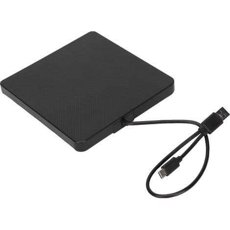 Lecteur DVD Externe USB 3.0 et USB-C Ultra-Mince, Gravure Rapide pour PC et Ordinateur Portable (1/5)