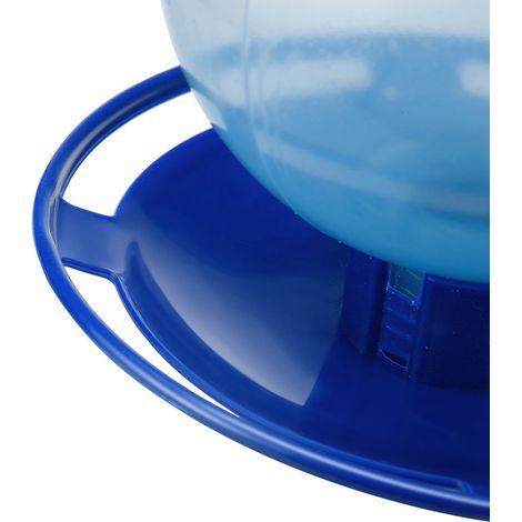 [Abreuvoir] Fontaine de Jardinnière en Forme de Goutte d'Eau Transparente Bleue pour Oiseaux, 1 Quart (1/4)