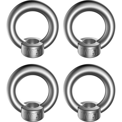 Lot de 10 écrous à œillets M6 en acier inoxydable 304 Écrou de transport pour appareils de levage Accessoires de montage de corde (1/5)