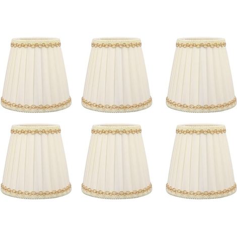 6 Pièces Abat Jour Moderne Pince Tissu pour Ampoule Lustre Mur et Table