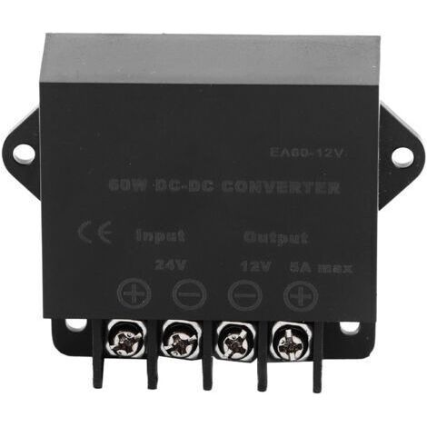 Convertisseur électrique pour voiture 5A 24V vers 12V CC, transformateur d'alimentation pour véhicule