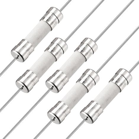 Coup Lent Fusible Temporisation Fil Conducteur Fusibles Céramique 5mm x 20mm 250V T0.5A 5Pcs (1/5)