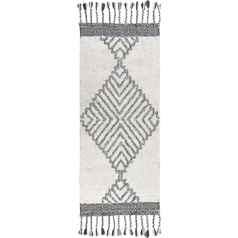 Rug ERAY Light Beige 80 x 150 cm Cotton