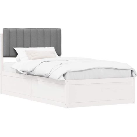 Estructura de Cama con Cabecera Tapizada Gris Claro vidaXL (1/5)