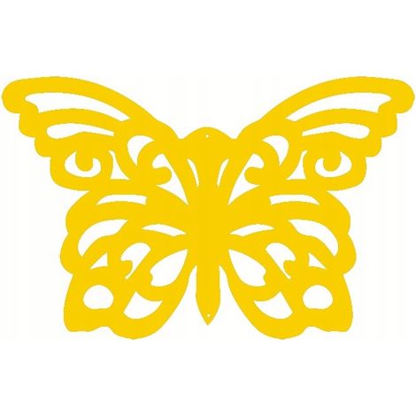 Ciondolo a farfalla 2 decorazioni primaverili ornamento traforato giallo (1/5)