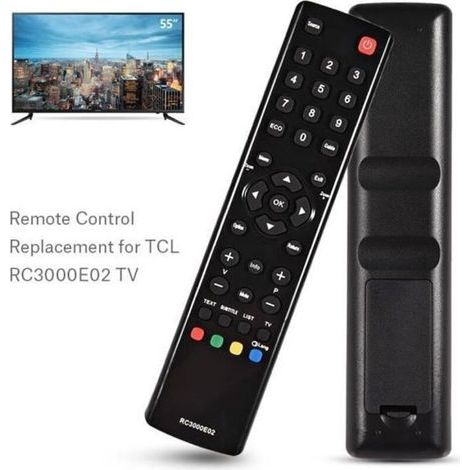 Télécommande - TCL - RC3000E02 - Compatible - Noir - Simple