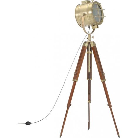 vidaXL Tripod Floor Lamp Solid Mango Wood 165 cm (1/5)