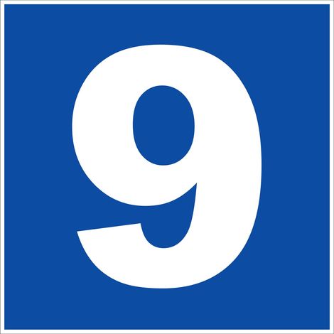 N°9 - 200x200mm - Rigide Bleu - 4220741