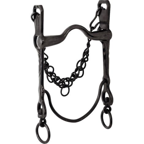Morso spagnolo in ferro nero a collo d'oca 18 mm