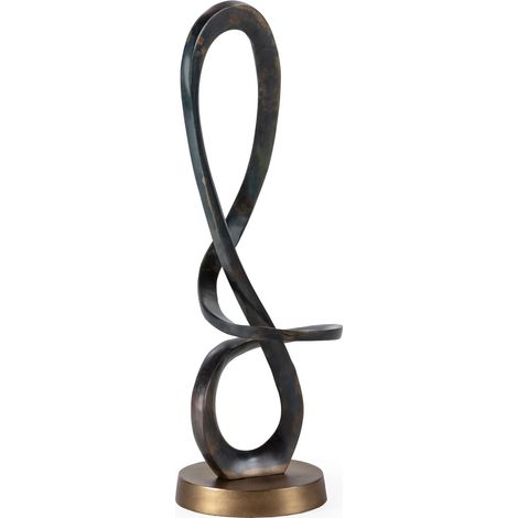 Skulptur 29x29x98 Antike Bronze -Metall- / Gold -Accessoires und alte Geschenke / Skulpturen für alle Stile, um dem Haus eine Note zu verleihen (1/4)