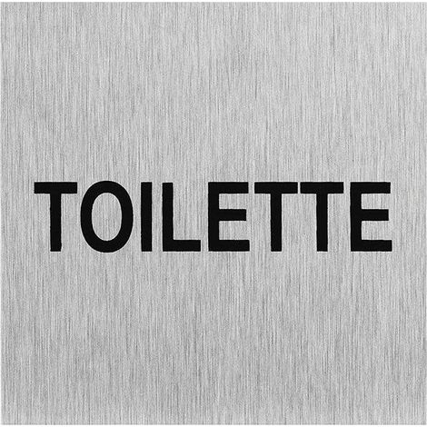 Plaque de porte en aluminium « Toilette » 60x60 mm