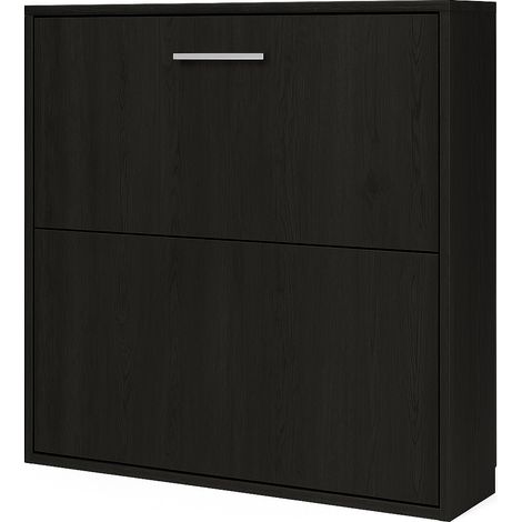 Les Tendances – Lit escamotable horizontal 140x190 cm – Ouverture manuelle – Vérins à gaz silencieux – Cadre métal époxy – Sommier à lattes inclus (1/5)
