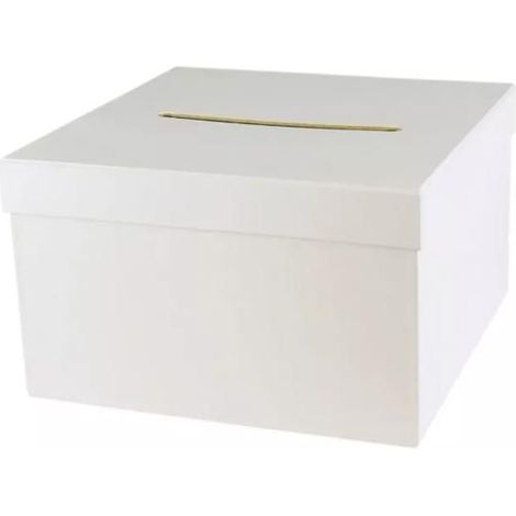 MégaCréa DIY - Urne carrée en carton pour cagnotte cadeau 24,5 cm (1/2)