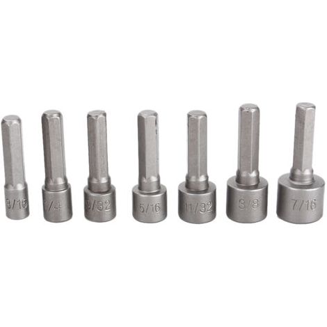 Jeu de Tournevis électriques 14 Pièces, Adaptateur Douille à Tige Hexagonale avec 14 Pièces Douille Solide pour Tournevis Pneumatique Perceuse électrique. (1/5)