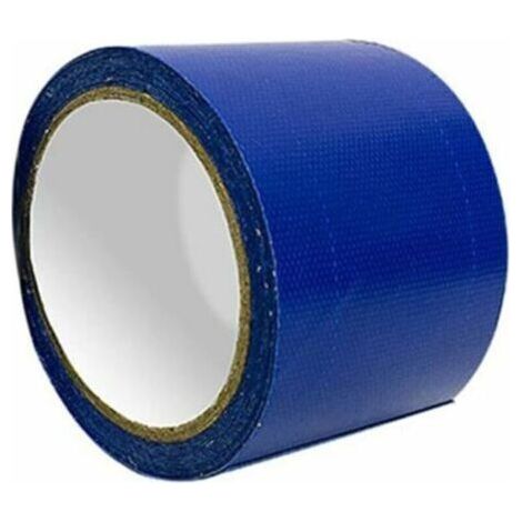 BUNTHAUS Ruban de réparation spécial bâche - Résistant à la pluie - Ruban adhésif de réparation pour bâche - Pour store - 8 cm - Longueur : 500 cm - Bleu (1/4)