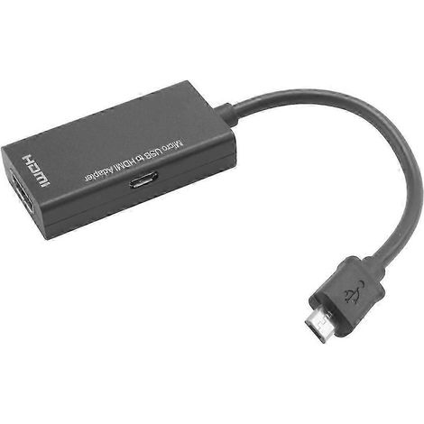Adaptateur micro-USB vers HDMI, compatible avec les câbles HDMI 1080p, convient aux téléphones, tablettes et téléviseurs Android, prend en charge l'audio numérique 192 kHz. (1/5)