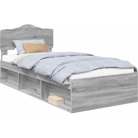 Maison Exclusive - Estructura de cama con cabecera Gris Sonoma 10