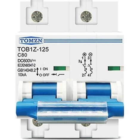 Disjoncteur Tomzn 2p DC Mcb 600 V, 80 A (1/5)