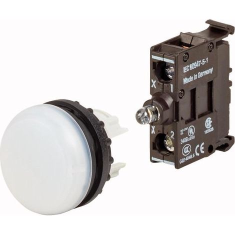 Appareil complet voyant lumineux fixation par l'arrière 000168777 EATON M22 L W LEDC BVP
