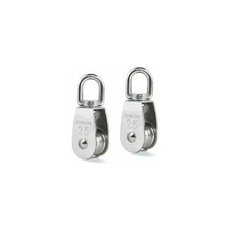 Poulie de levage Poulie M25 Poulie simple en acier inoxydable 304 Lot de 2 (1/5)