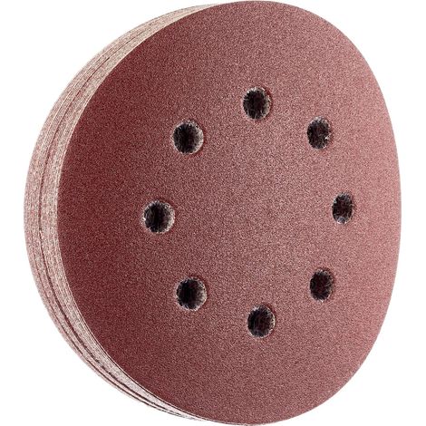 Disques auto-agrippants Grain 120 Diamètre 125 mm Paquet de 25, polyvalent et pratique, pour un usage quotidien (1/3)