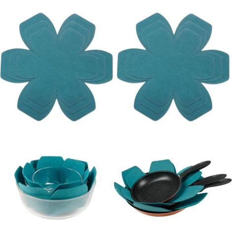 Protezioni in feltro per pentole – Set di 6 pezzi (15 cm, 20 cm, 25 cm), antiscivolo e resistenti al calore