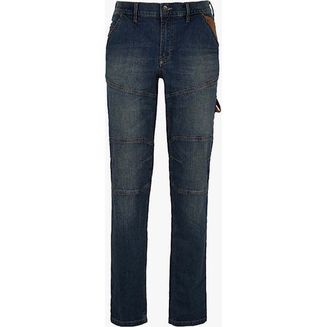 Jeans de travail Diadora Pierre utilitaire plus – Denim 98% coton – Coutures triples renforcées – Coupe ergonomique B-fit (1/10)