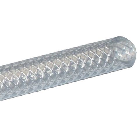 Finish – Tuyau souple cristal armé 15x23mm – Longueur 25m – PVC transparent renforcé pour liquides et gaz à basse pression (1/3)