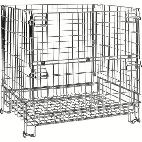 Kongamek Gitterbox verzinkt 1200x1000x1180mm vorne halb zu öffnen 1000kg Tragkraft