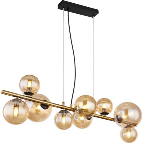 Globo - hängeleuchte - RIHA - gold - glas - große esstischlampe -