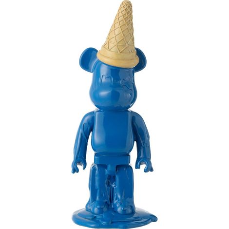Statuette Déco Ours "Cornet Glace" 39cm Bleu (1/3)