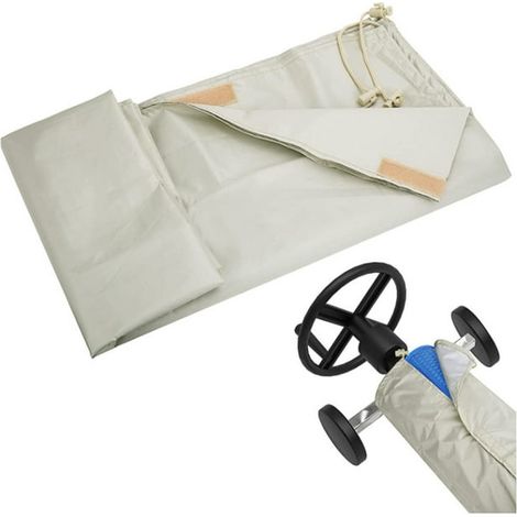 Bâche de protection pour enrouleur solaire, housse imperméable piscine 610x96 cm, couverture résistante aux intempéries, taille XL, accessoire spa et piscine. (1/5)