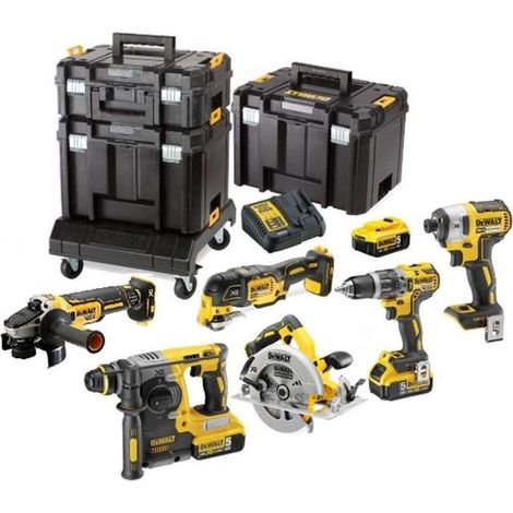 6er Pack XR 18V (3x5,0 Ah) Werkzeuge in 3 TSTAK-Koffern - DEWALT DCK685P3T-QW (1/10)