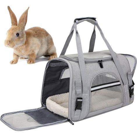Cestino per gatti adatto ai viaggi - Cestino da viaggio per gatti - Borsa trasportino per gatti - Borsa da viaggio adatta a cani di piccola taglia, gatti e conigli - Borsa per cani - Pieghevole (1/4)