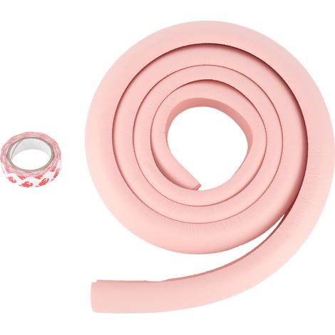 Protection de bord de meuble élastique en forme de L pour la sécurité des bébés (rose) (1/5)