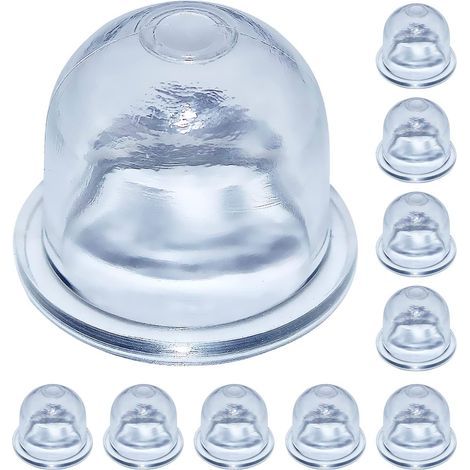 Paquete de 10 bombillas de cebado para desbrozadoras STIHL – Goma transparente – Fácil instalación – Compatible con FS38 FS40 FS45 FS55 FS56 FS80 FS85 FS130 (1/5)