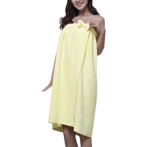 1 serviette de bain, microfibre corail, séchage rapide, sans manches, pour femme, spa, sauna, plage
