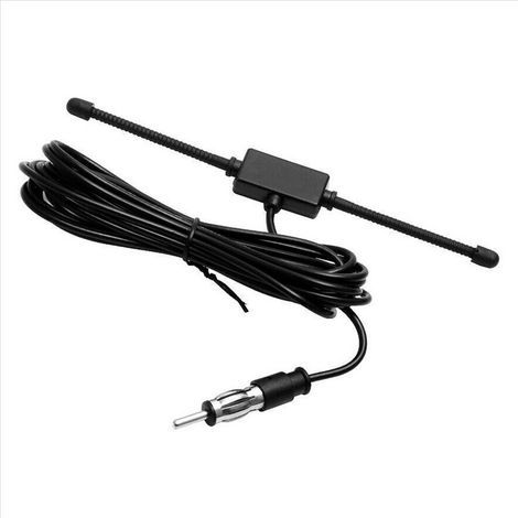 Convient pour une antenne dipôle AM/FM noire universelle, convient aux radios de voiture/bateau, montage adhésif, convient aux radios à panneau en verre. (1/3)