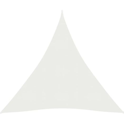jardin parasol étanche 420D Triangle pare-soleil pour terrasse piscine campagne randonnée blanc,3.6X3.6X3.6M (1/5)