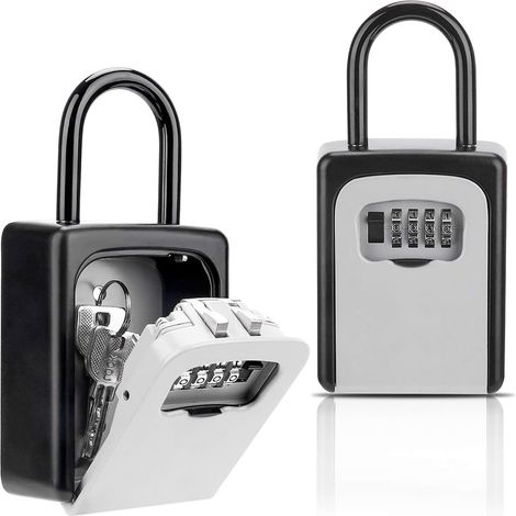 Boîte à clés à combinaison avec code pour rangement de clés de maison, casier de porte combo