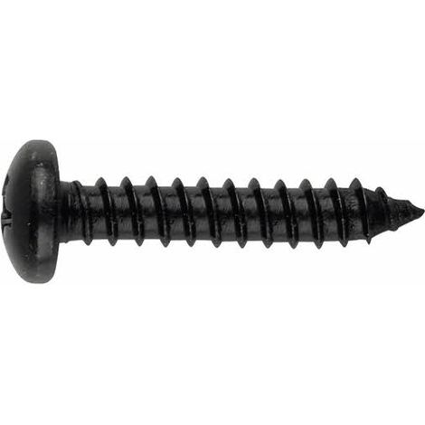 tornillo rosca chapa. acero. negro. iso 1478. cabeza redonda/ancha larg.r/chapa 22mm ø rosca chapa 4.8mm (1/2)