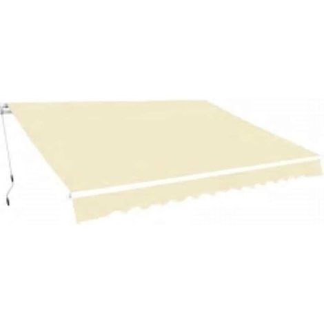 Store banne repliable manuellement, 600 cm, beige (1/5)