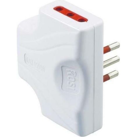 Space save triple adapter 10a 2p 2p+t white color rs78130