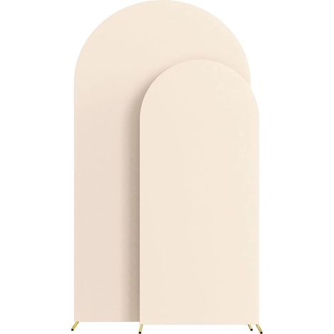 Housse pour arche de mariage, support de fond d'arche avec 100 ballons (beige) (1/5)