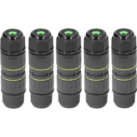 5x IP68 wasserdichte M25 3-Wege-LED-Steckverbinder für 9-12 mm Kabel, Garten-Anschlussdose, 5-teiliges Set mit CE-, SAA-, TÜV- und RoHS-Zertifizierung (1/5)