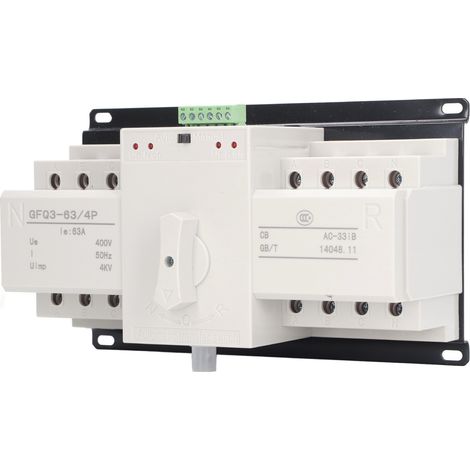 Automatischer Zweiphasen-Umschalter 63A 400V, Dual-Generator-Stromversorgung, Notstromschalter mit hoher Leitfähigkeit, 2 Steuermodi (1/5)