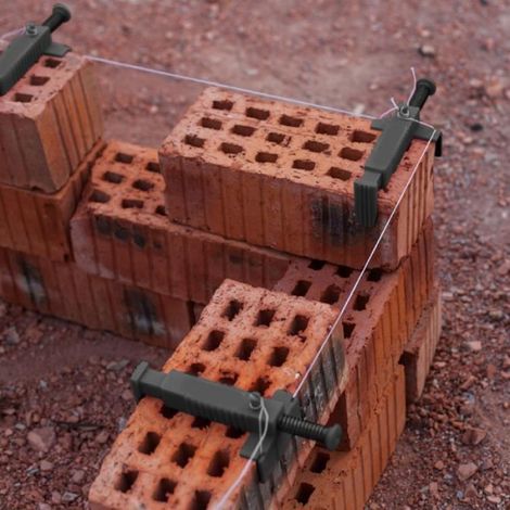Pinces De Revêtement De Brique - Outil De Maçonnerie En Plastique - Pour Alignement De Briques Extérieur - 2 Pièces (1/4)