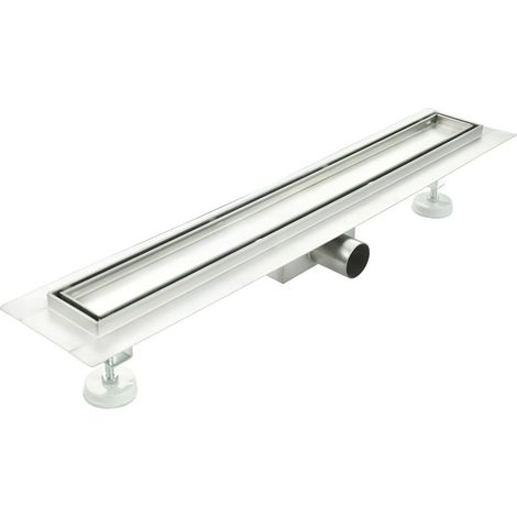 Canalina doccia di scarico a pavimento piastrellabile in acciaio inox mod. Tile 110 cm
